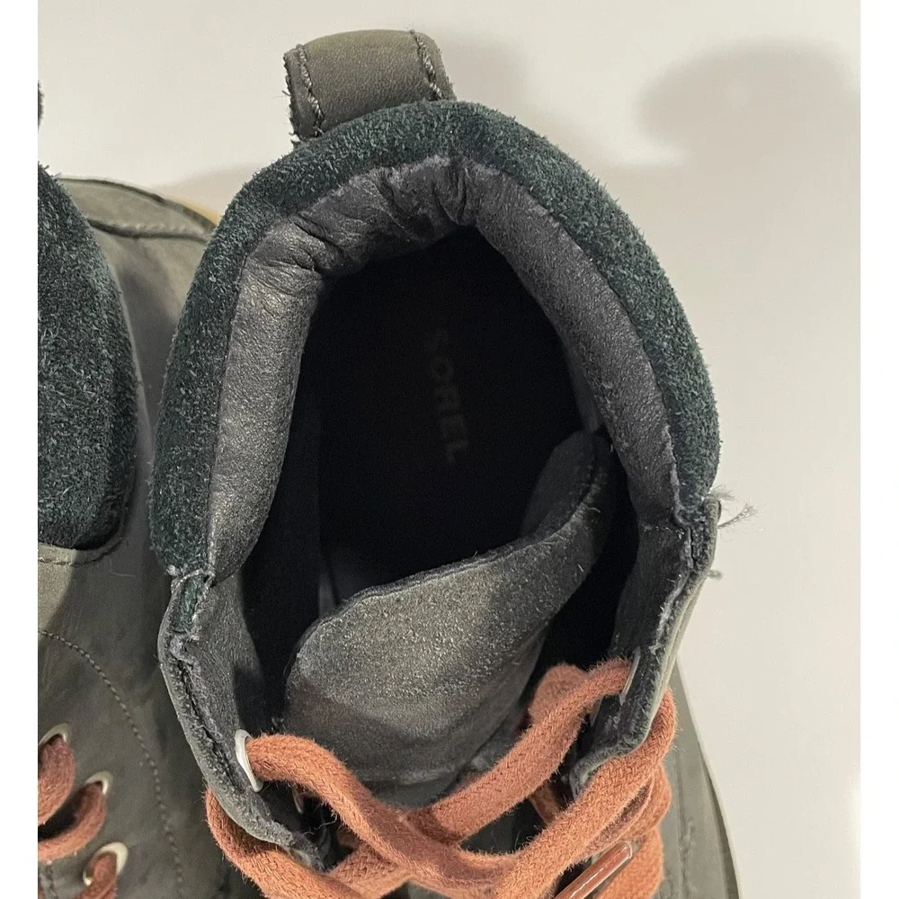 Sorel Mens Size 9.5 Caribou Mod Chukka Boot Waterproof Suede & Nylon Grey